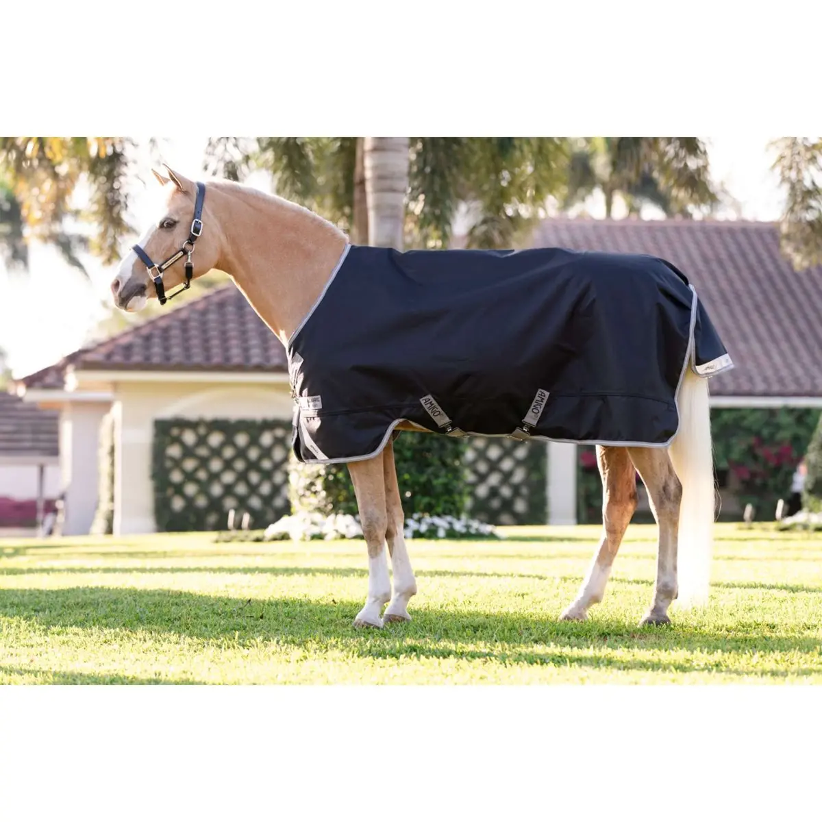 Amigo Turnout Rug 1200D Pony 250G Black/Titanium Grey/Silver 1