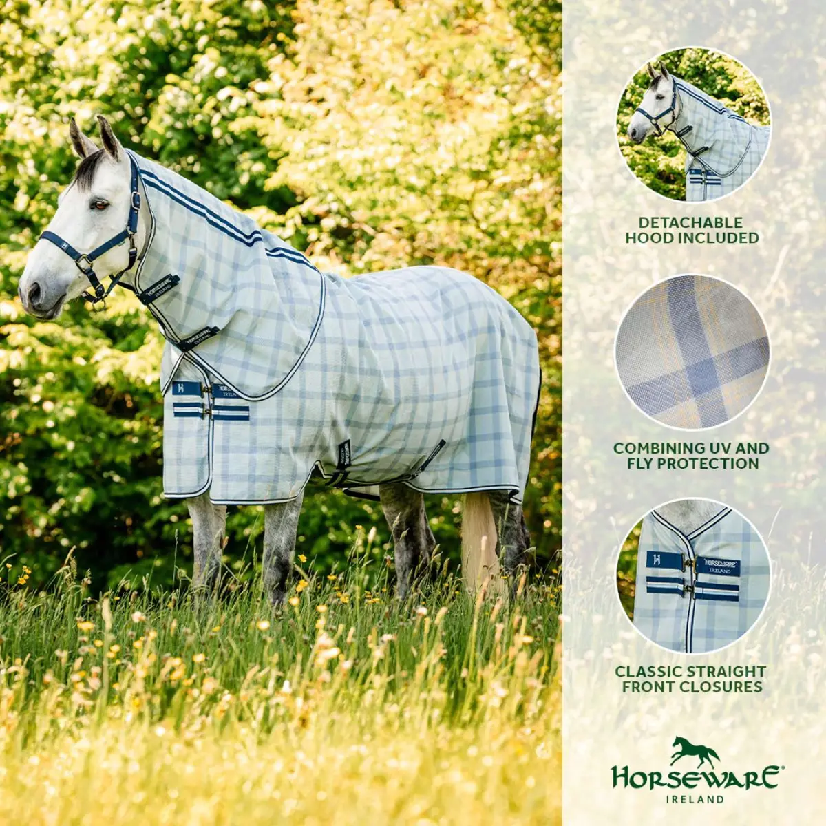 Horseware Vliegendeken Newmarket Pony Plus Witney Navy 2