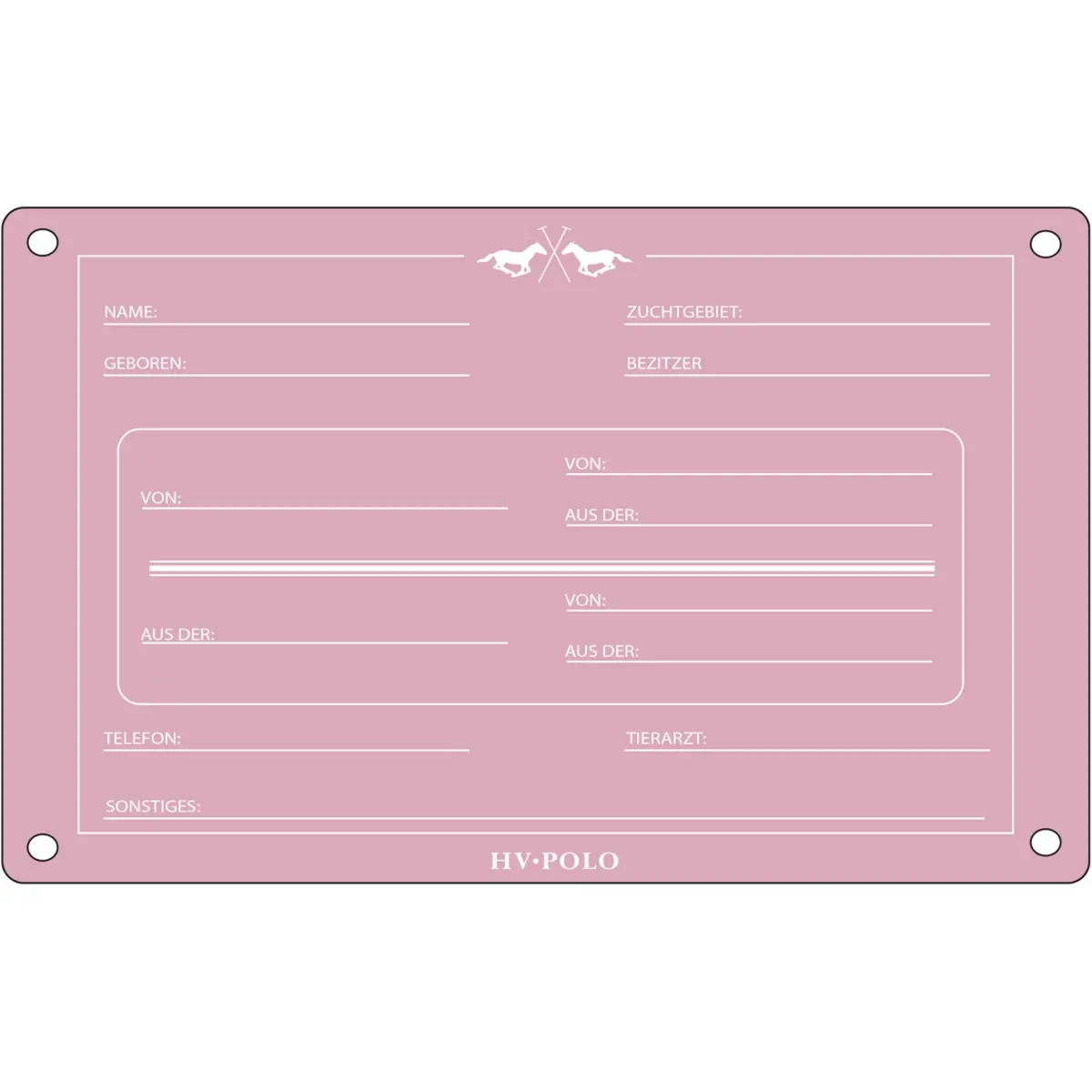Hv Polo Stalplaat Hvppolo Duits Pretty Pink 1