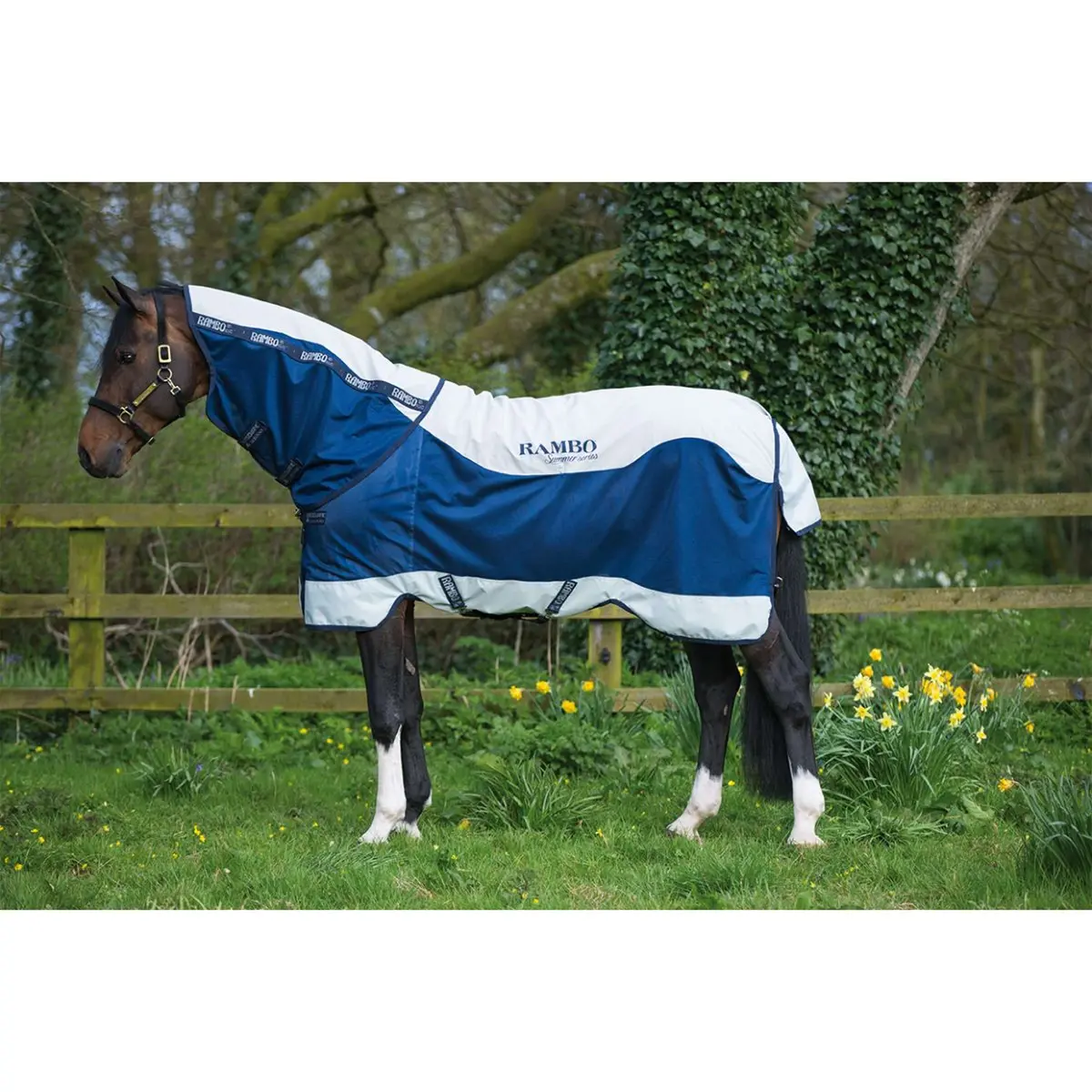 Rambo Summer Series Turnout V-Front Navy/Grijs 1