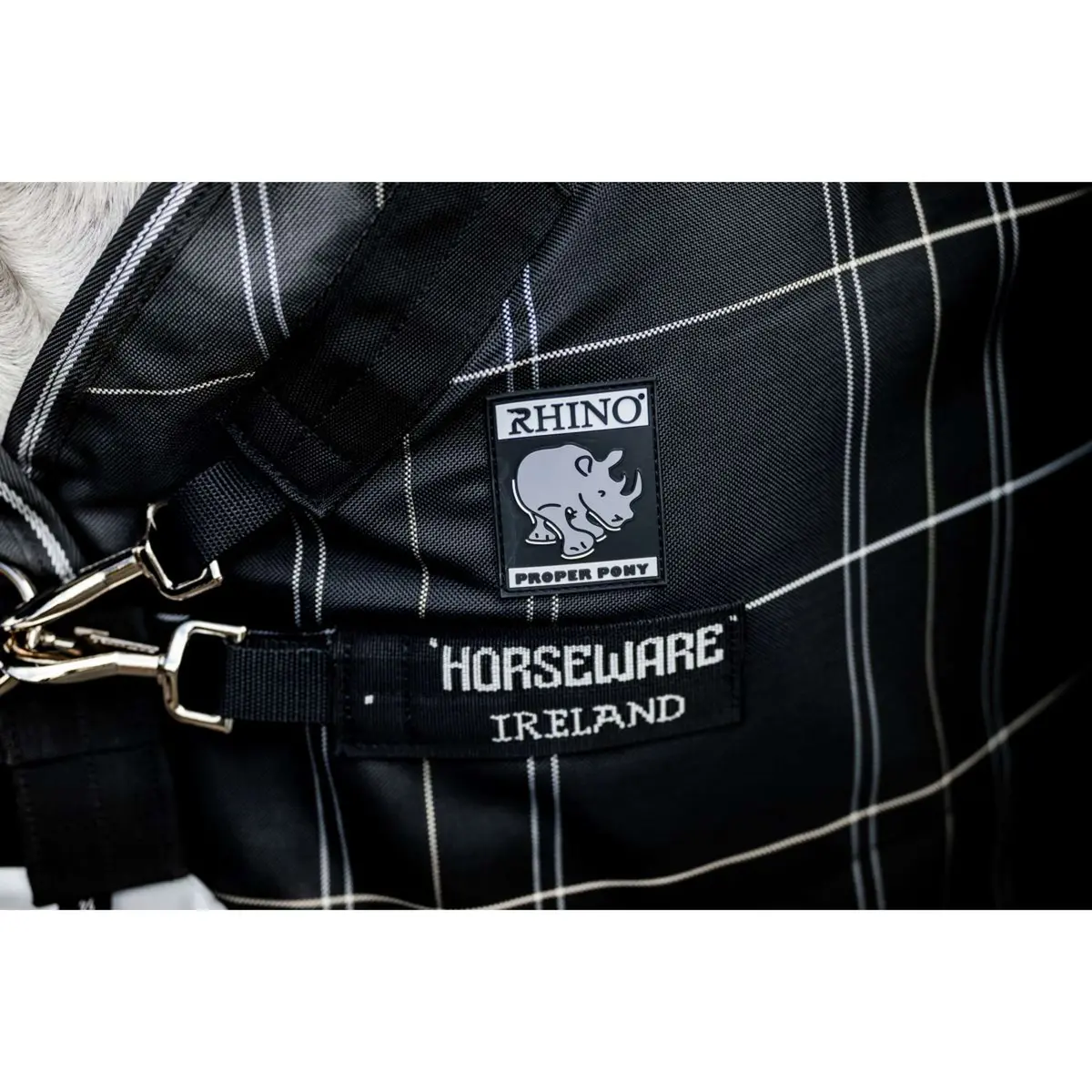 Rhino Turnout Plus Pony Bundle 0G + 200G Black Check/Black/White 5