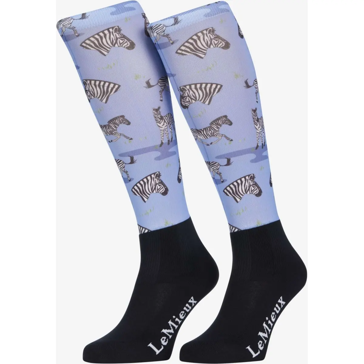 Lemieux Sokken Footsie Zebra Zwart/Blauw 1