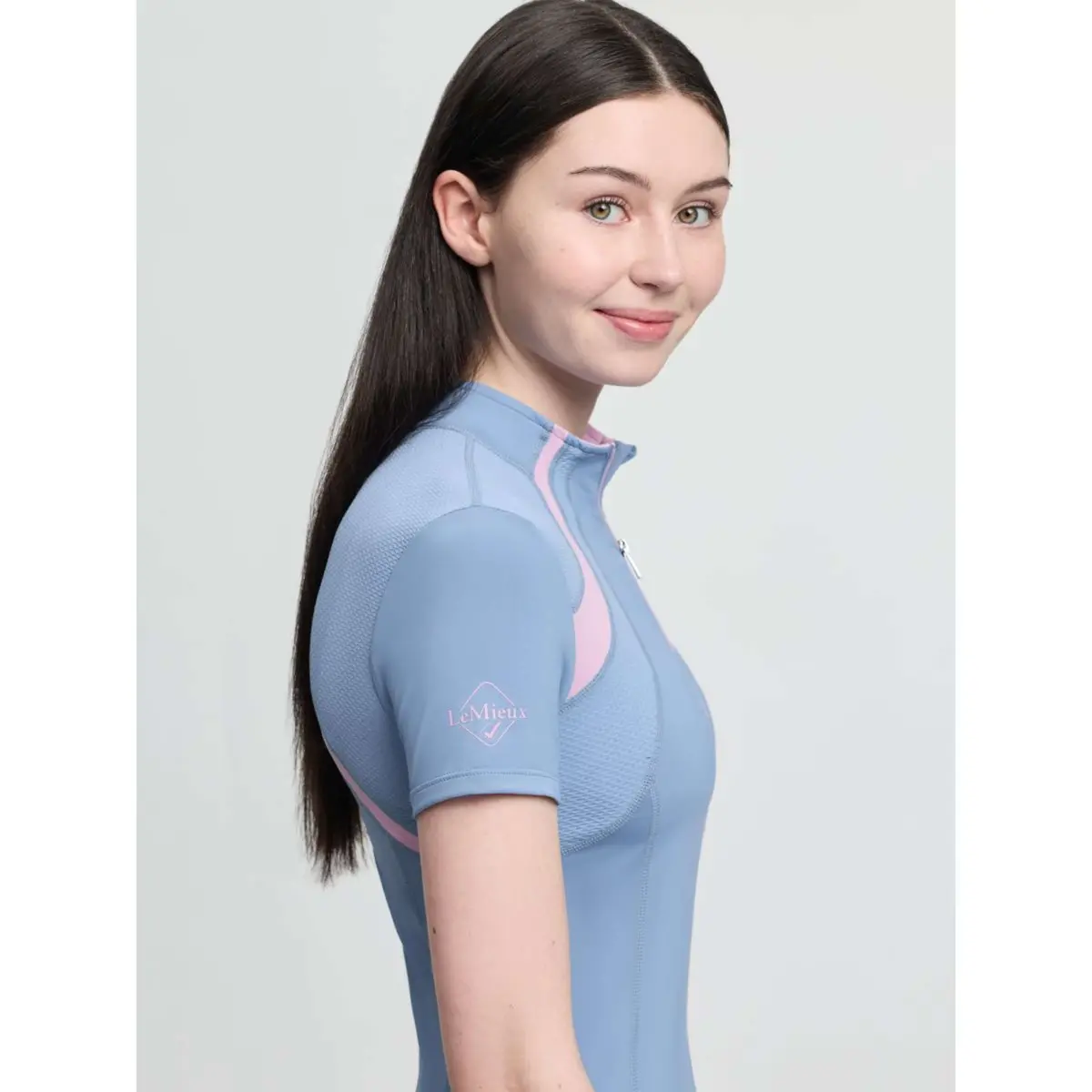 Lemieux Base Layer Young Rider Mia Mesh Powder Blue 2