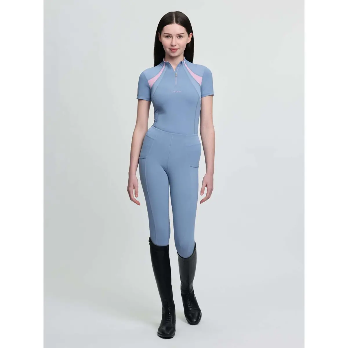 Lemieux Base Layer Young Rider Mia Mesh Powder Blue 4