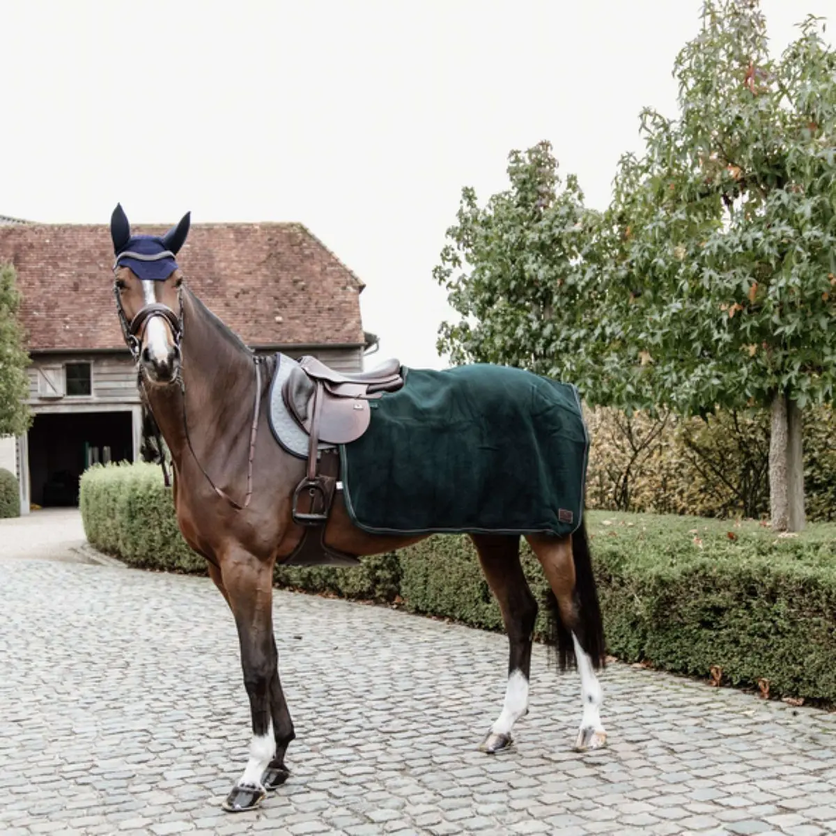Kentucky Uitrijdeken Vierkant Heavy Fleece Groen 1