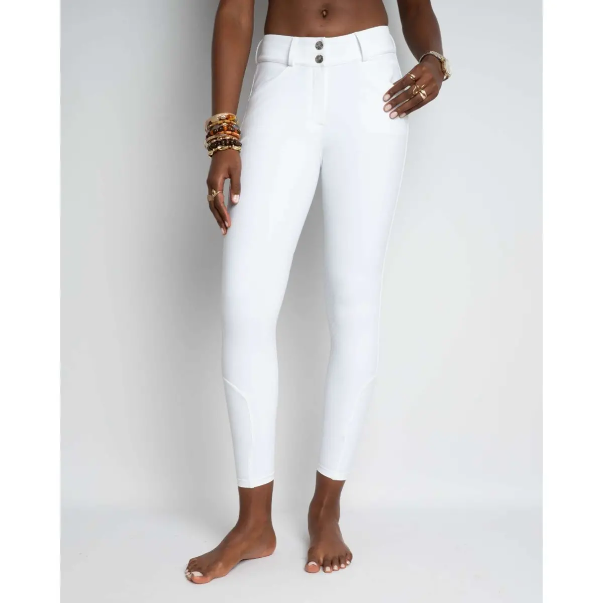 Kentucky Rijbroek Miami Knee Grip Dames Wit 1