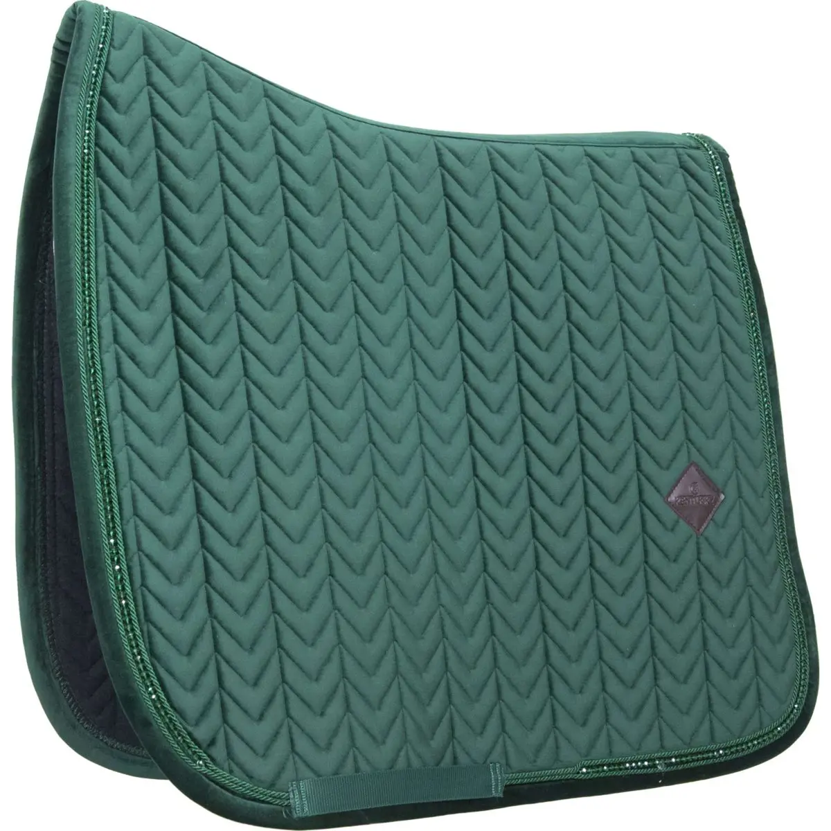 Kentucky Zadeldekje Velvet Pearls Dressuur Pine Green 1