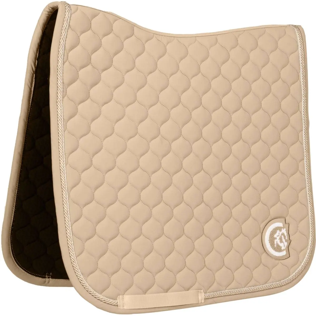 Kentucky Horsewear Zadeldekje Onion Quilt 3D Logo Dressuur Beige 1