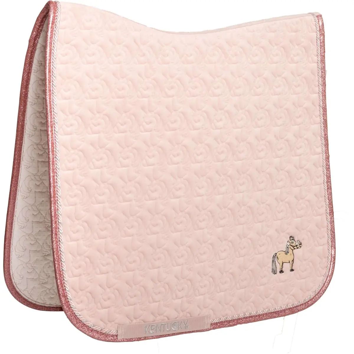 Kentucky Zadeldekje Unicorn Head Glitter Dressuur Soft Rose 1