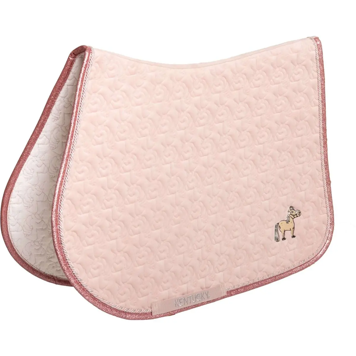 Kentucky Zadeldekje Unicorn Head Glitter Springen Soft Rose 1