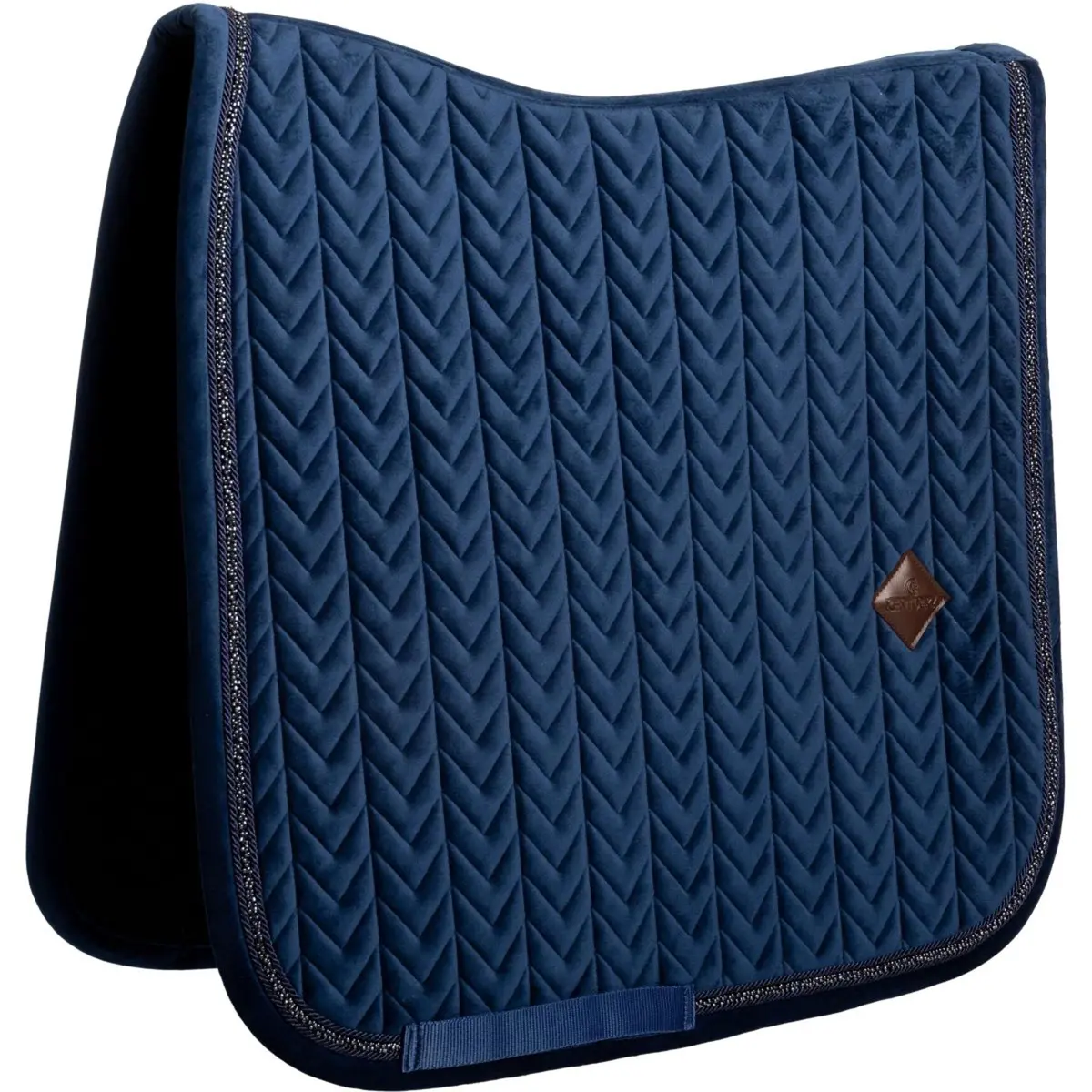Kentucky Zadeldekje Velvet Mini Pearls Dressuur Navy 1