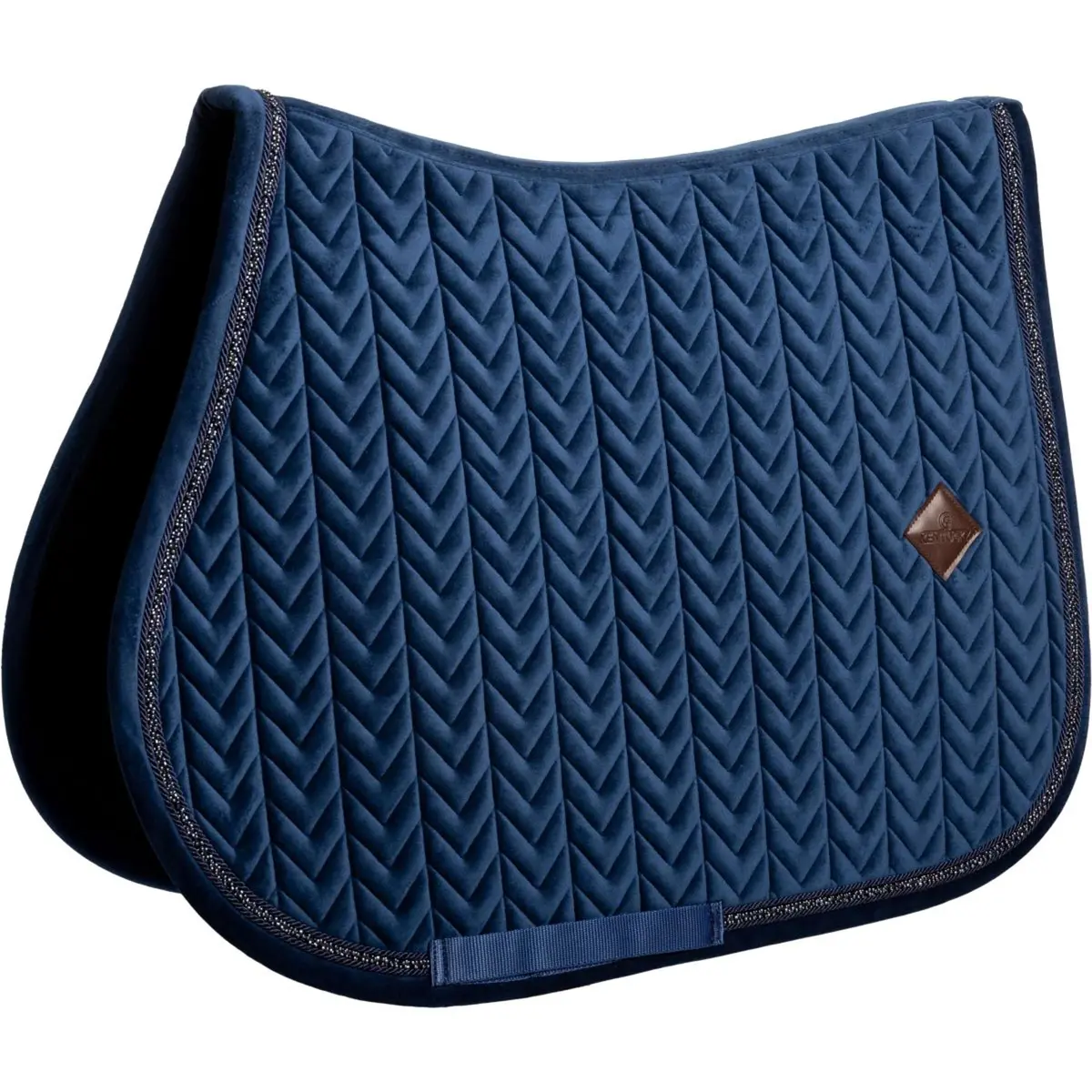 Kentucky Zadeldekje Velvet Mini Pearls Springen Navy 1