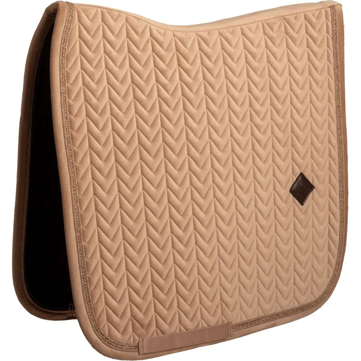 Kentucky Zadeldekje Velvet Mini Pearls Dressuur Beige 1