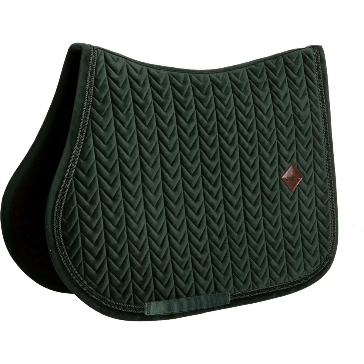 Kentucky Zadeldekje Velvet Mini Pearls Springen Pine Green 1