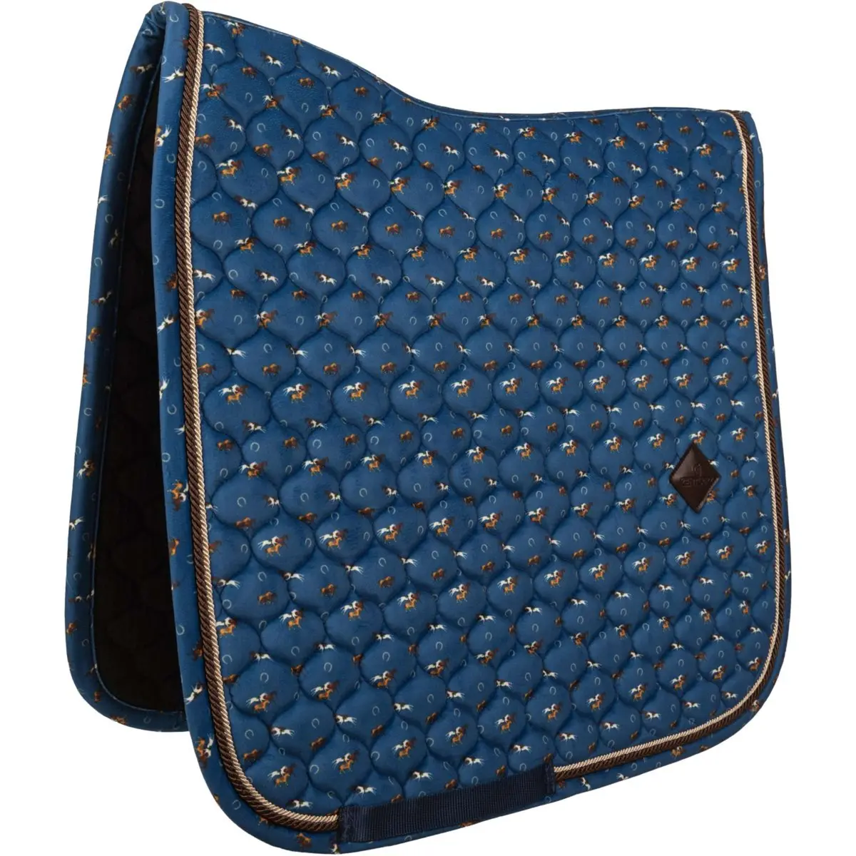Kentucky Zadeldekje Velvet Horse Printing Dressuur Navy 1