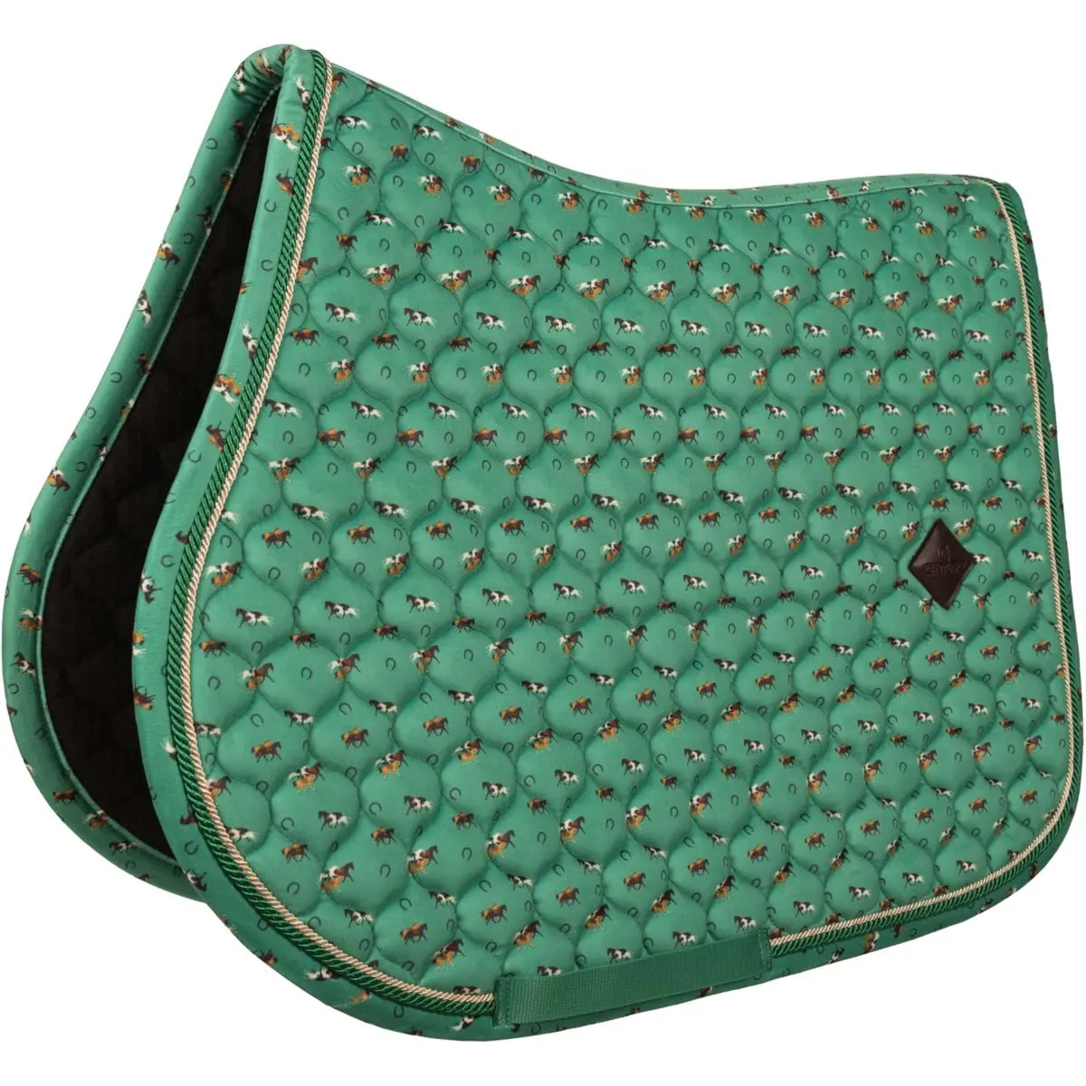 Kentucky Zadeldekje Velvet Horse Printing Springen Groen 1