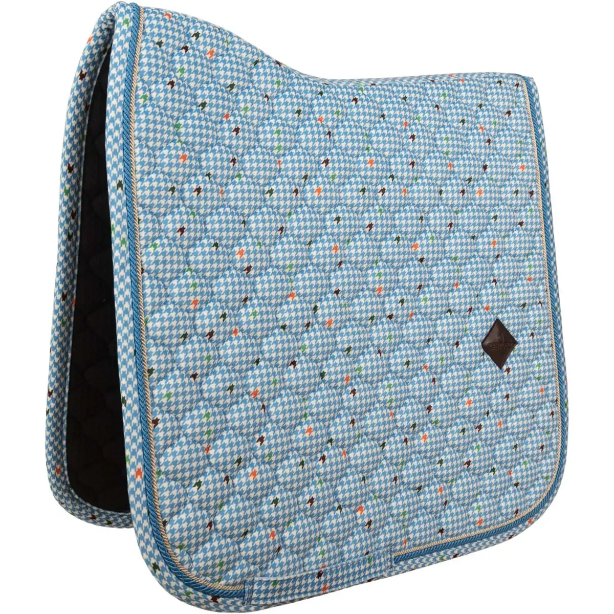 Kentucky Zadeldekje Velvet Pied De Poule Dressuur Navy 1