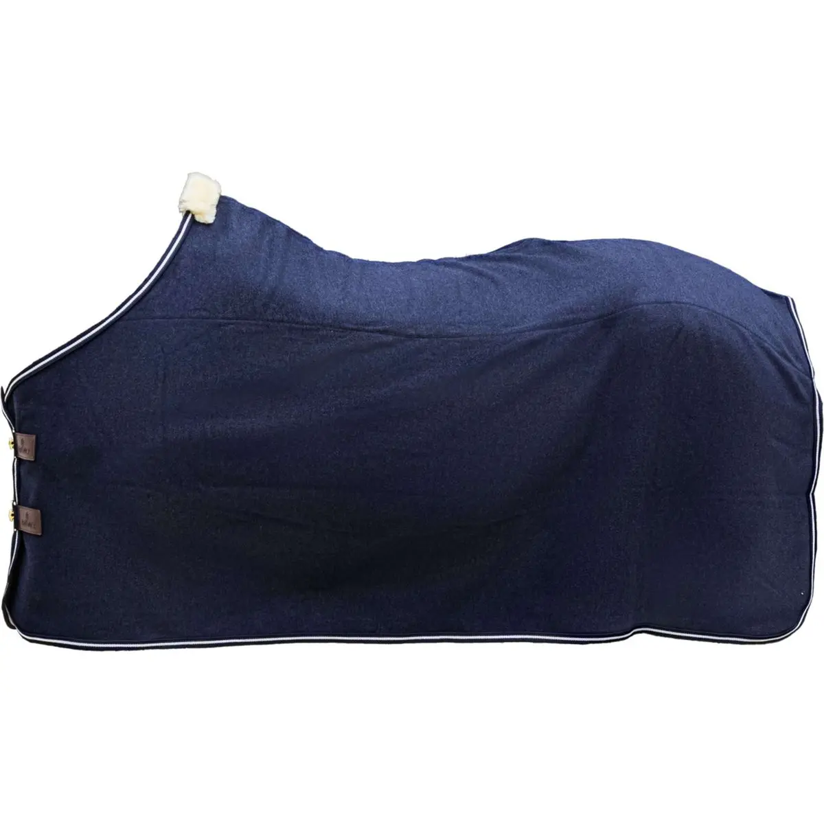 Kentucky Fleecedeken Heavy Melange Navy 1