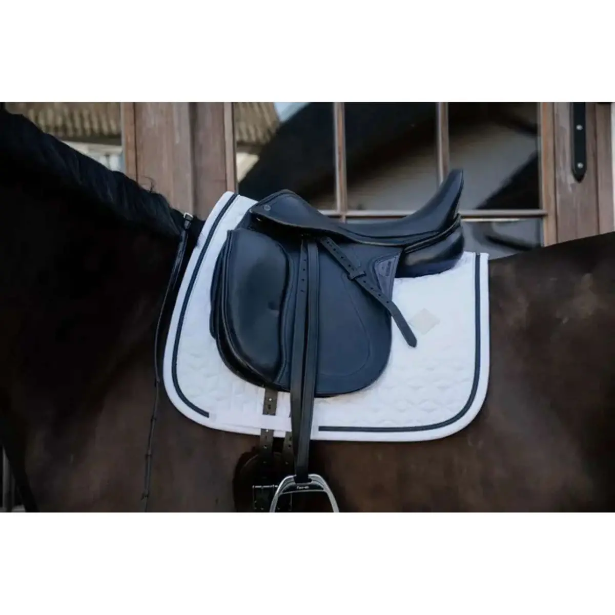 Kentucky Zadeldekje Glitter Rope Dressuur Wit/Zwart 1