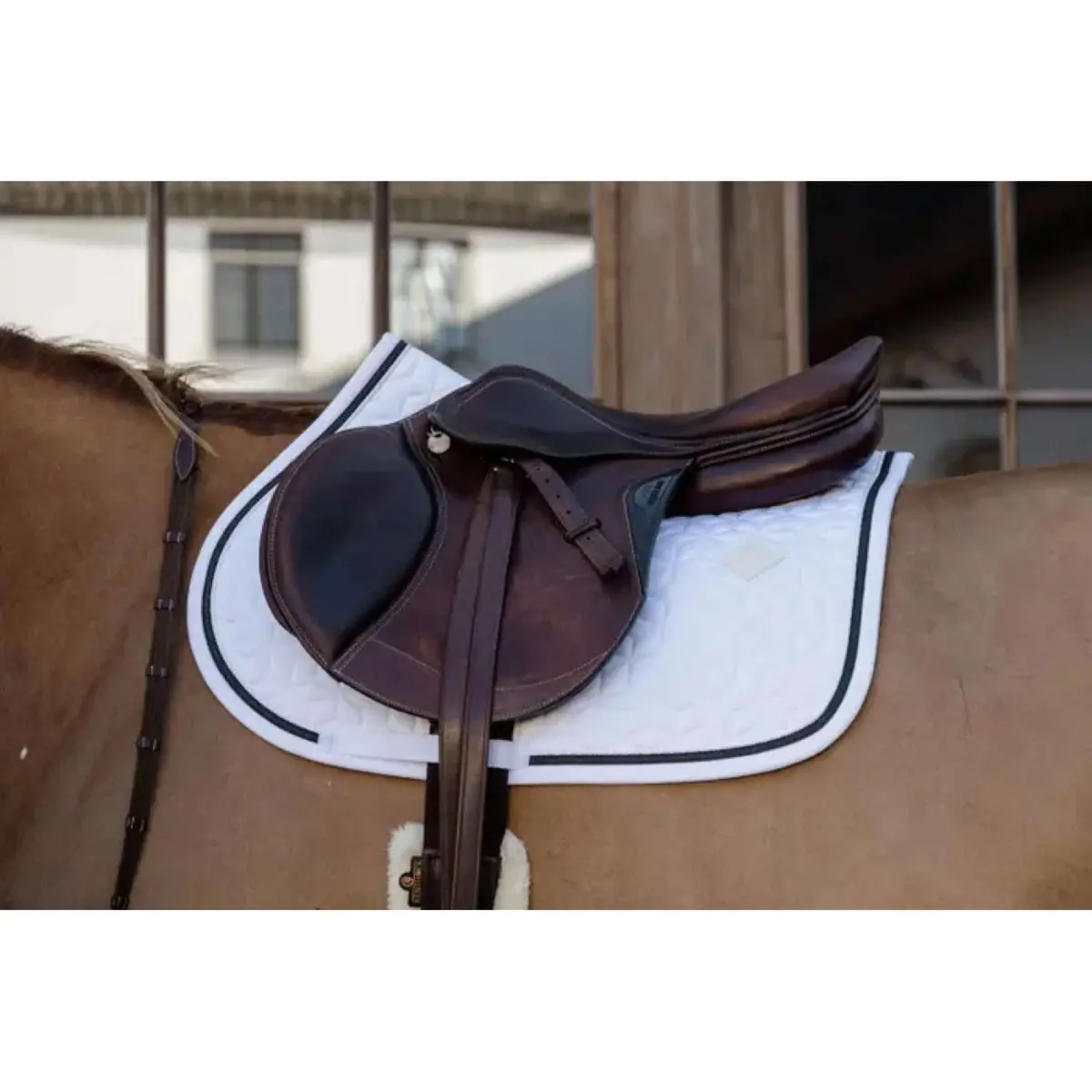 Kentucky Zadeldekje Glitter Rope Springen Wit/Zwart 1
