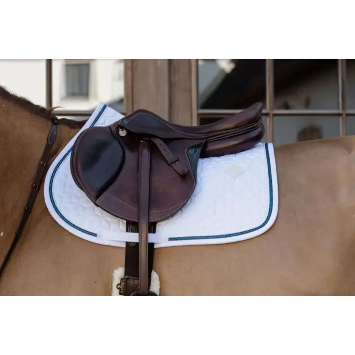 Kentucky Zadeldekje Glitter Rope Springen Wit/Navy 1