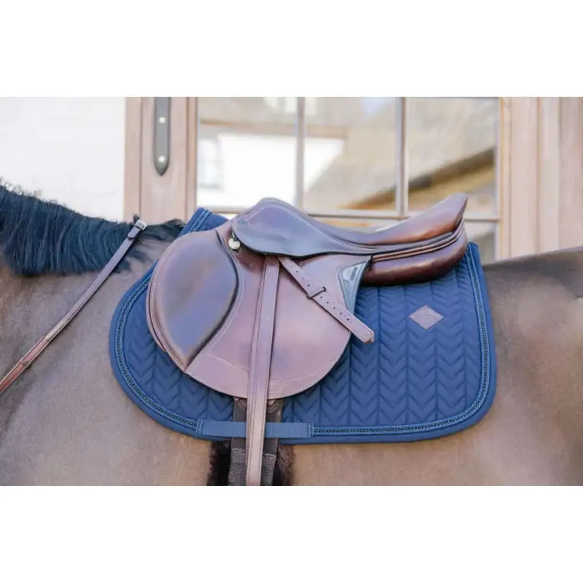 Kentucky Zadeldekje Metal Chain Springen Navy 1