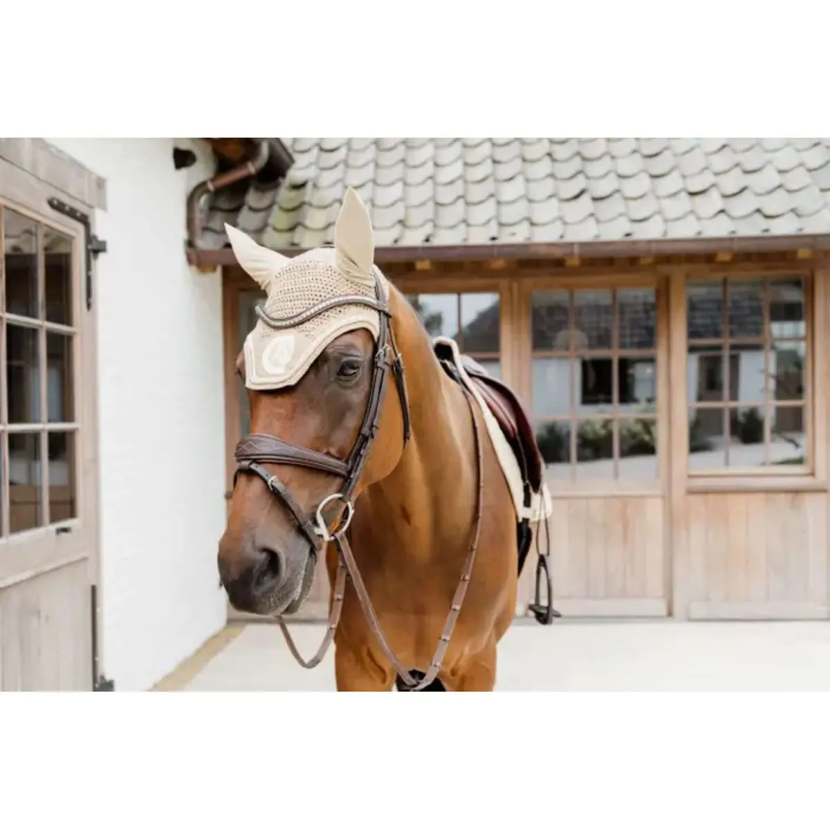 Kentucky Horsewear Oornetje Wellington 3D Logo Beige 1