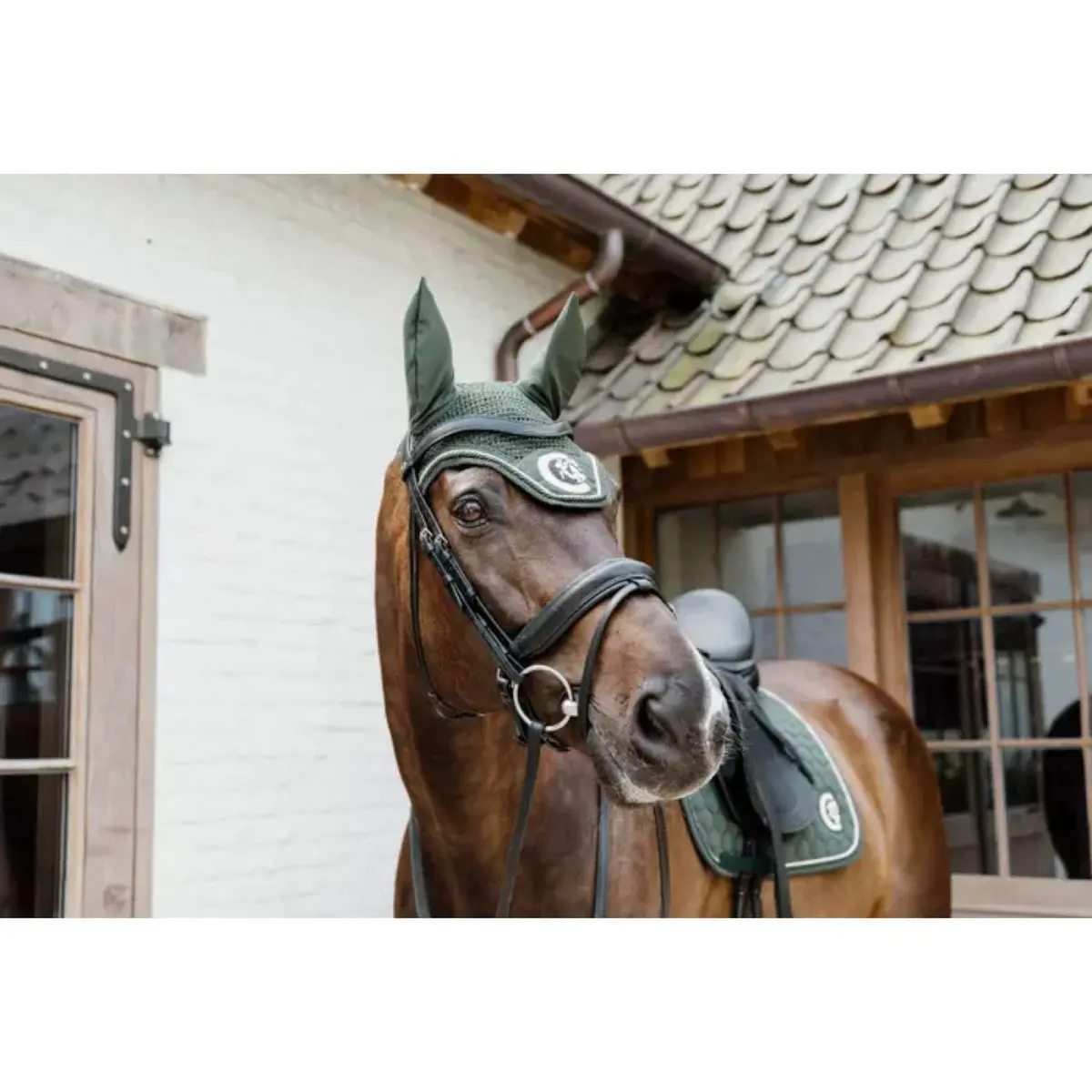 Kentucky Horsewear Oornetje Wellington 3D Logo Pine Green 1