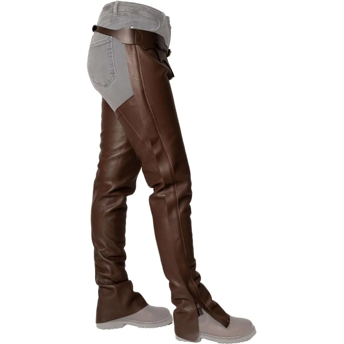 Dyon Lange Chaps Leer Standard Bruin 1
