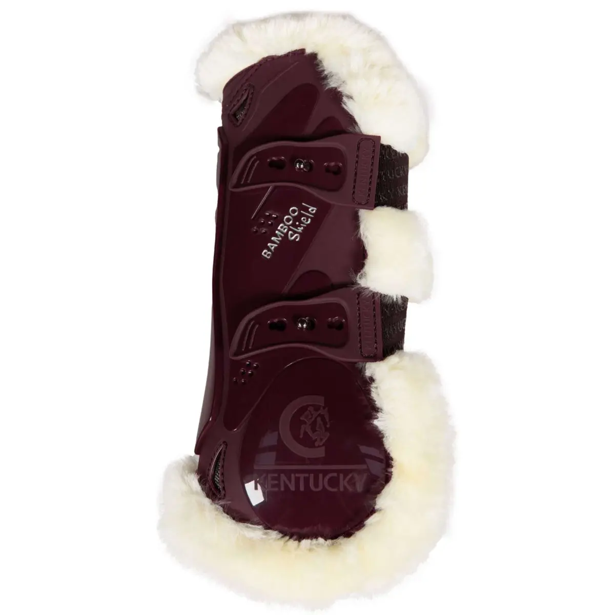 Kentucky Peesbeschermers Bamboo Elastic Vegan Sheepskin Bordeaux 1