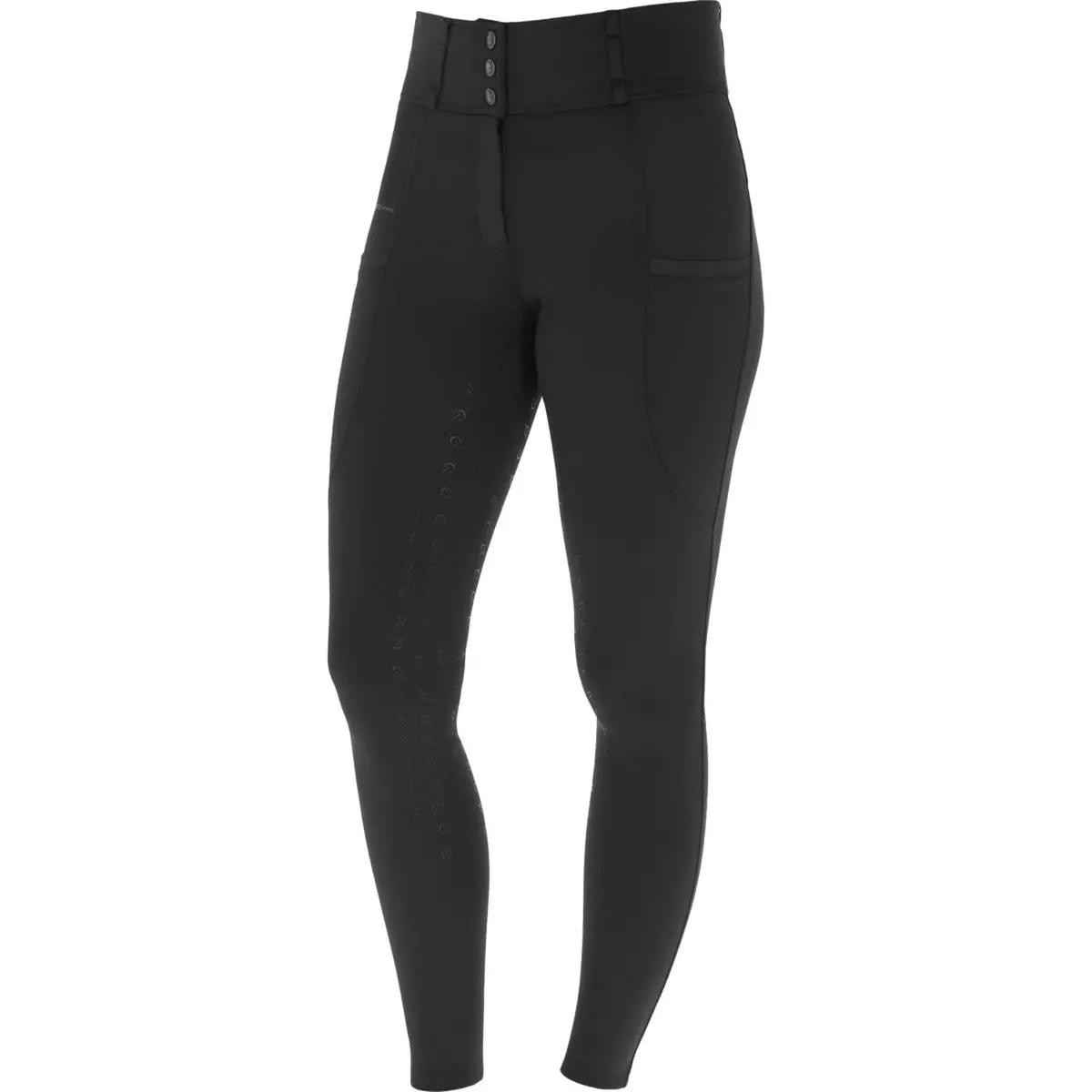 Covalliero Rijbroek Highwaist Full Grip Zwart 1