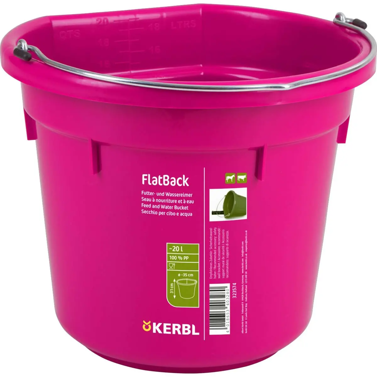 Kerbl Emmer Met Vlakke Kant Roze 1