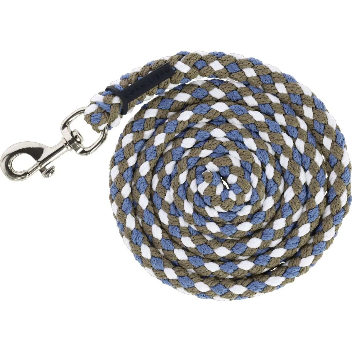 Covalliero Halstertouw Ss26 Met Musketonhaak Smoked Blue/Walnoot 1