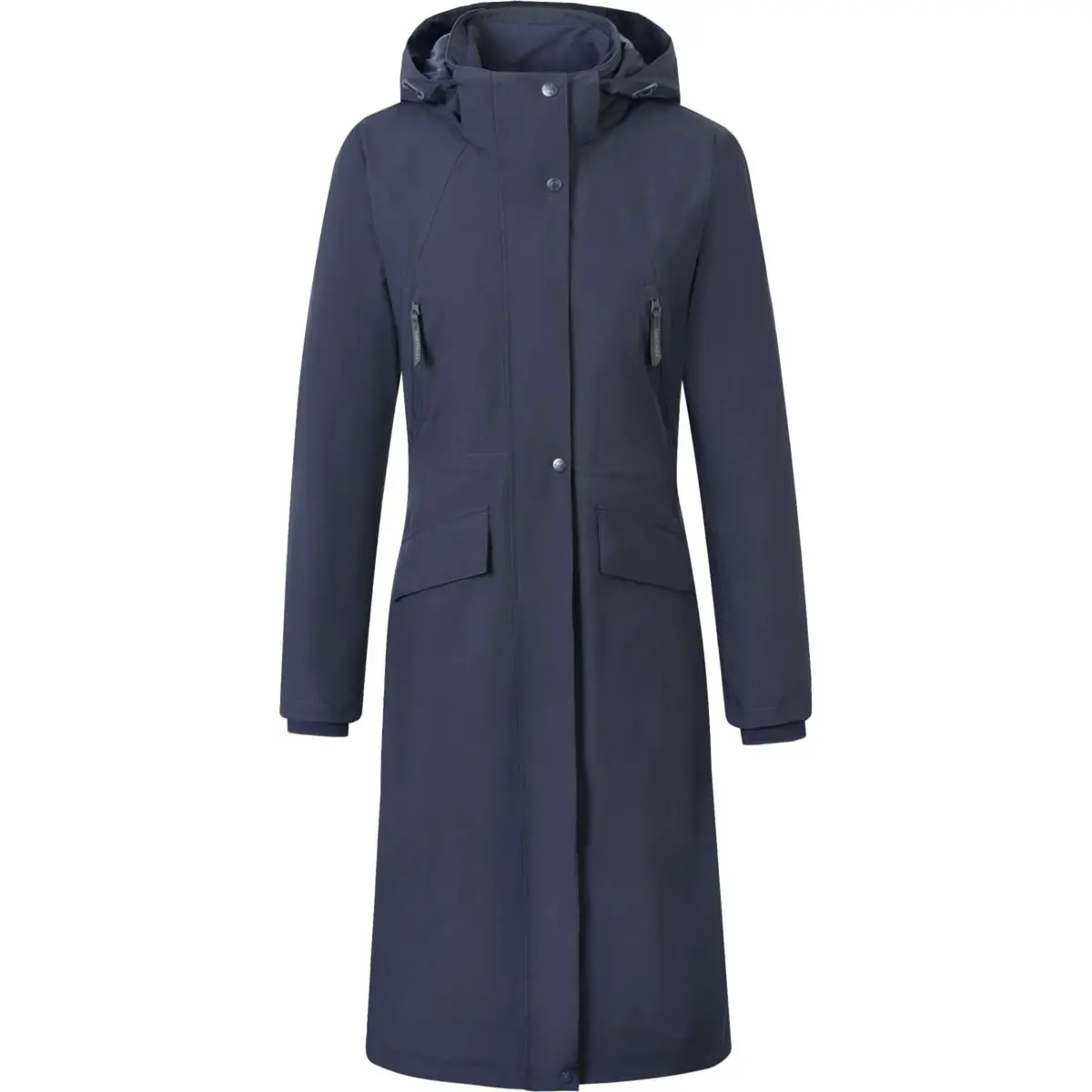 Covalliero Lange Regenjas Ss26 Dames Donker Navy 1