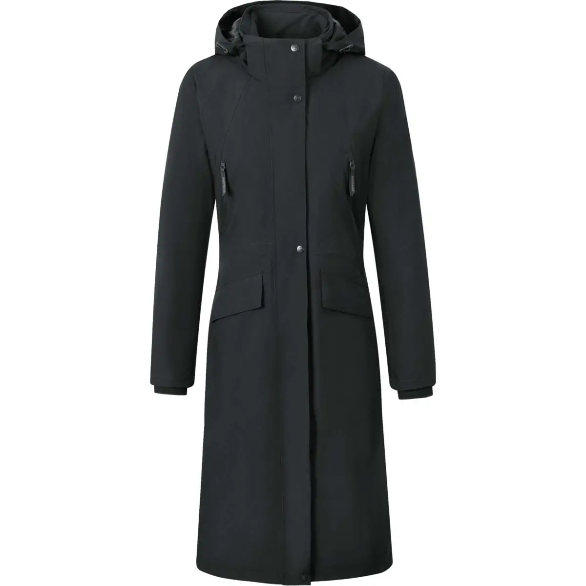 Covalliero Lange Regenjas Ss26 Dames Zwart 1