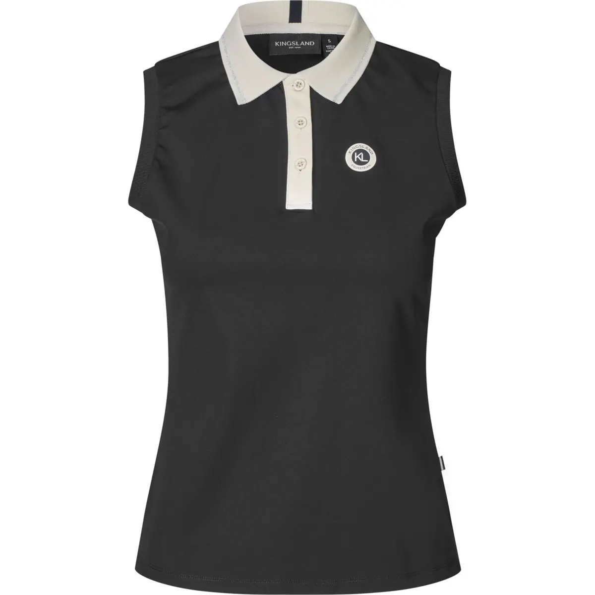 Kingsland Poloshirt Kllaura Mouwloos Zwart 1