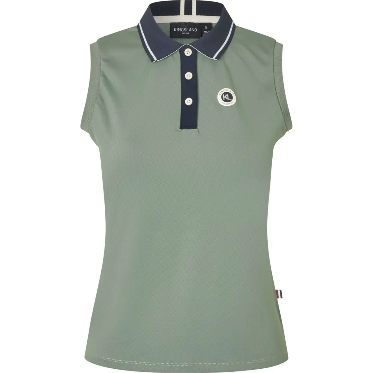 Kingsland Poloshirt Kllaura Mouwloos Green Agave 1