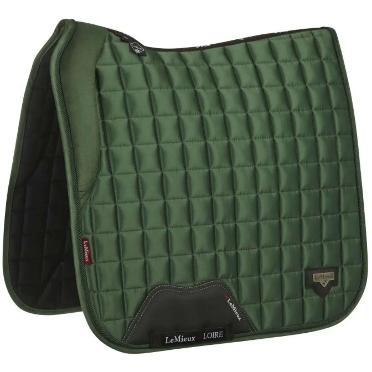 Lemieux Zadeldekje Loire Memory Satin Square Dressuur Hunter Groen 1