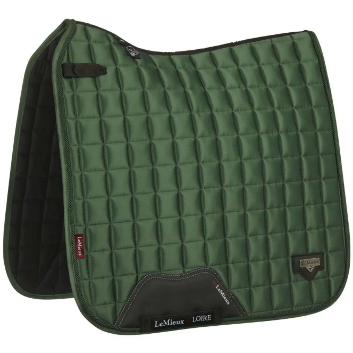 Lemieux Zadeldekje Loire Classic Satin Square Dressuur Hunter Groen 1