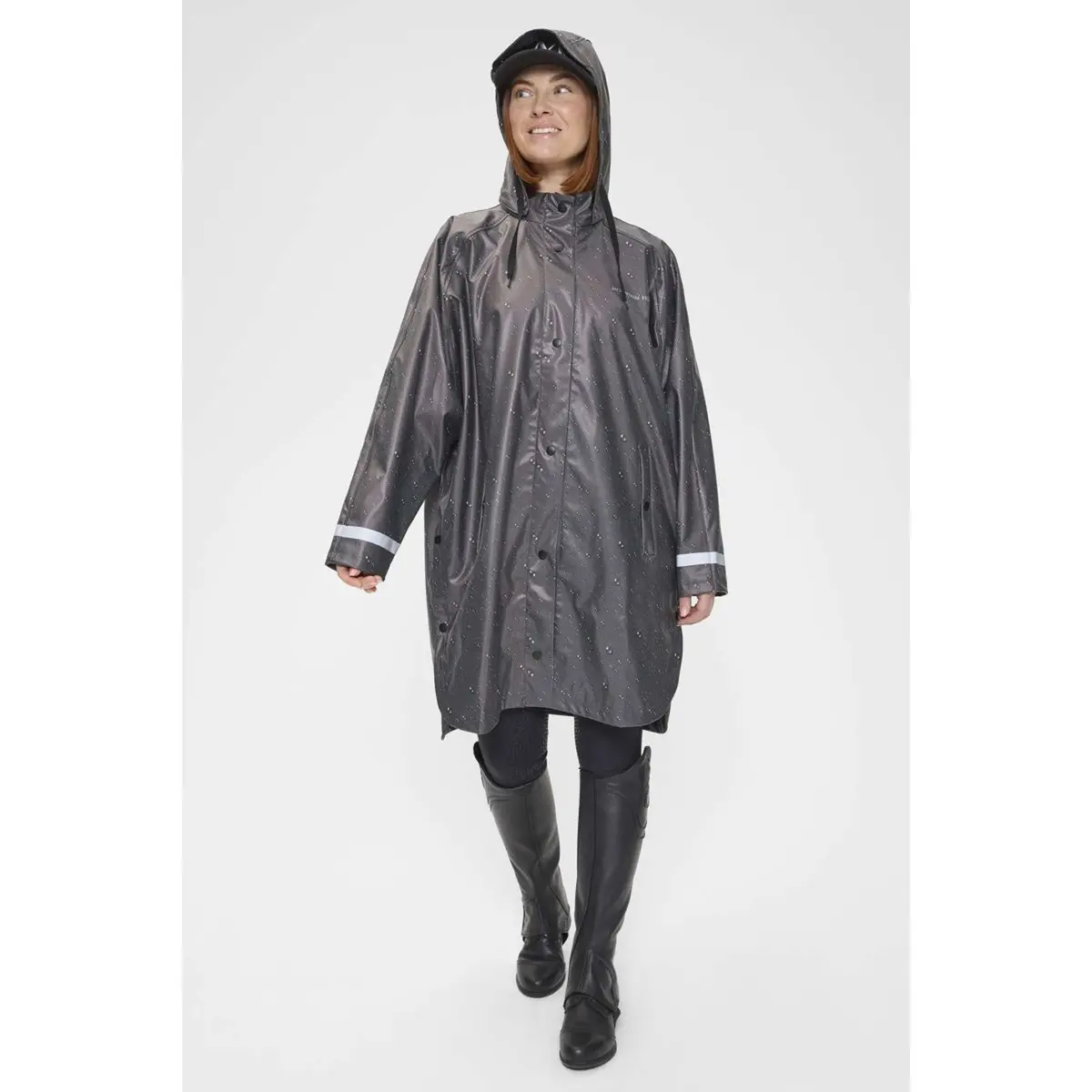 Mountain Horse Regenponcho Drizzle Rain Zwart 1