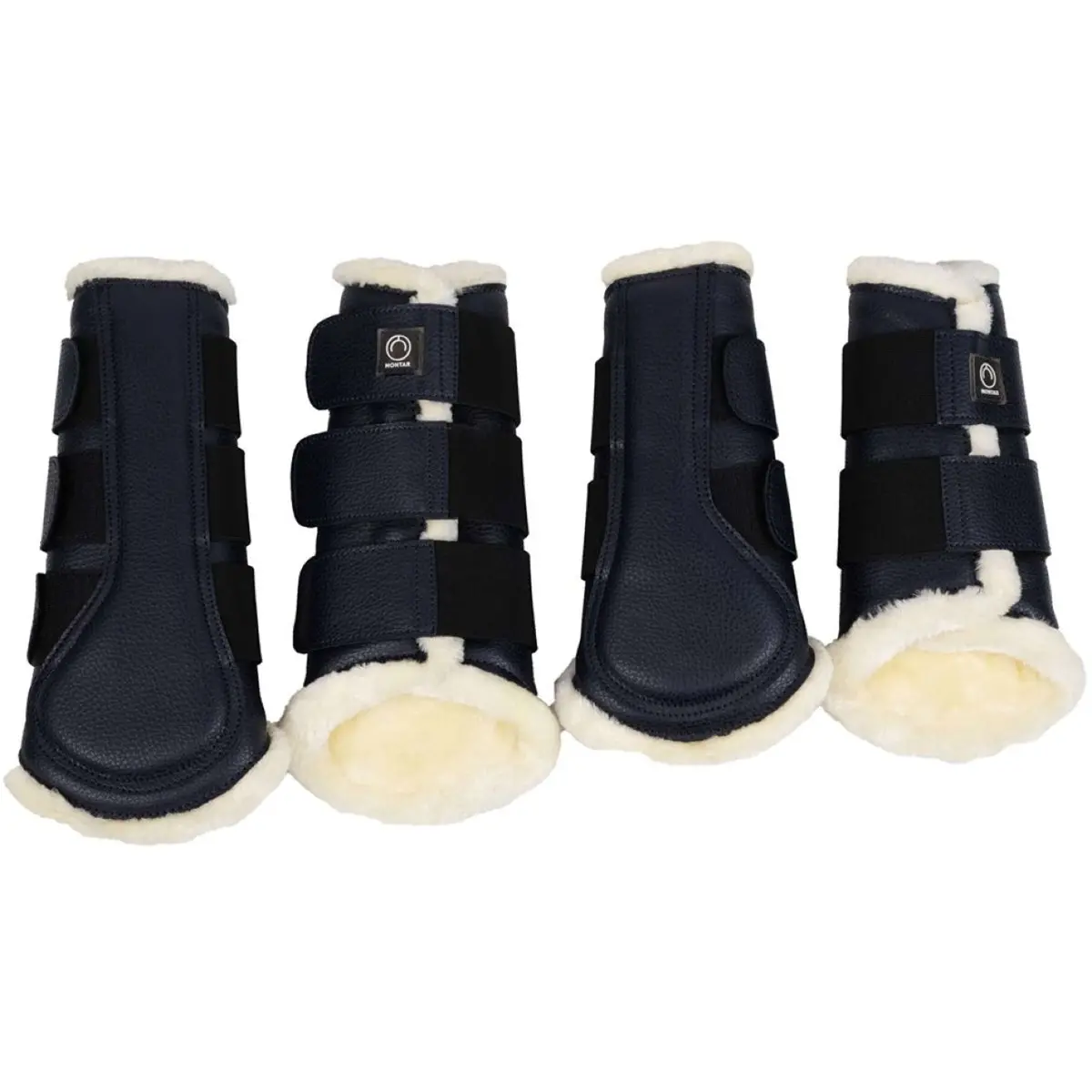 Montar Beenbeschermers Tech Leer Navy 1