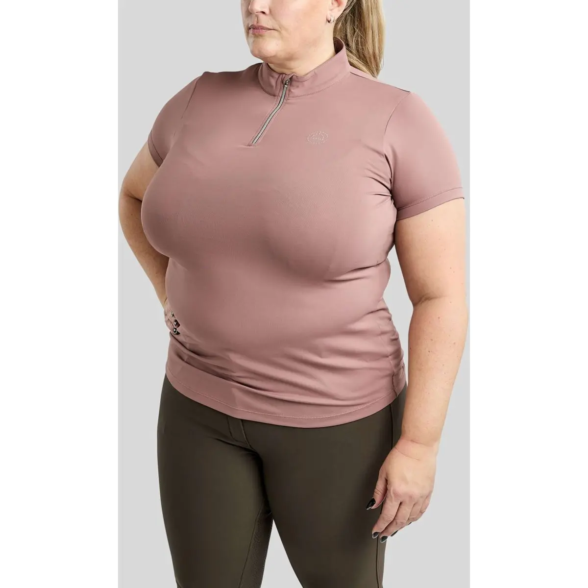Montar Poloshirt Everly Crystal Logo Curve Dusty Rose 1