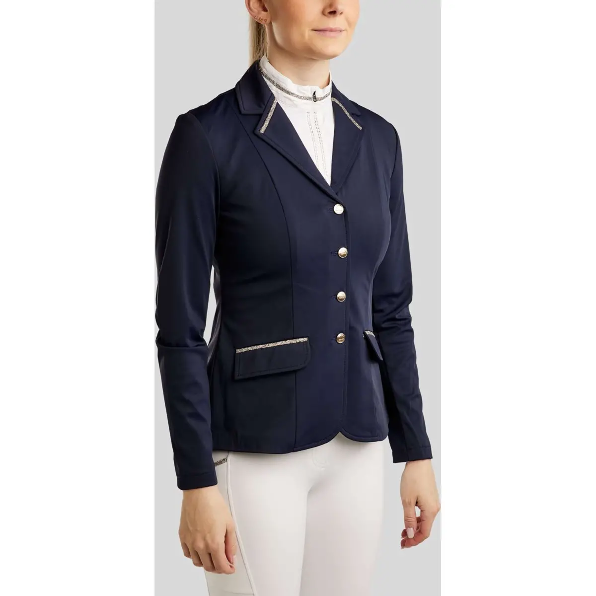 Montar Wedstrijdjasje Molila Champagne Crystals Navy 1