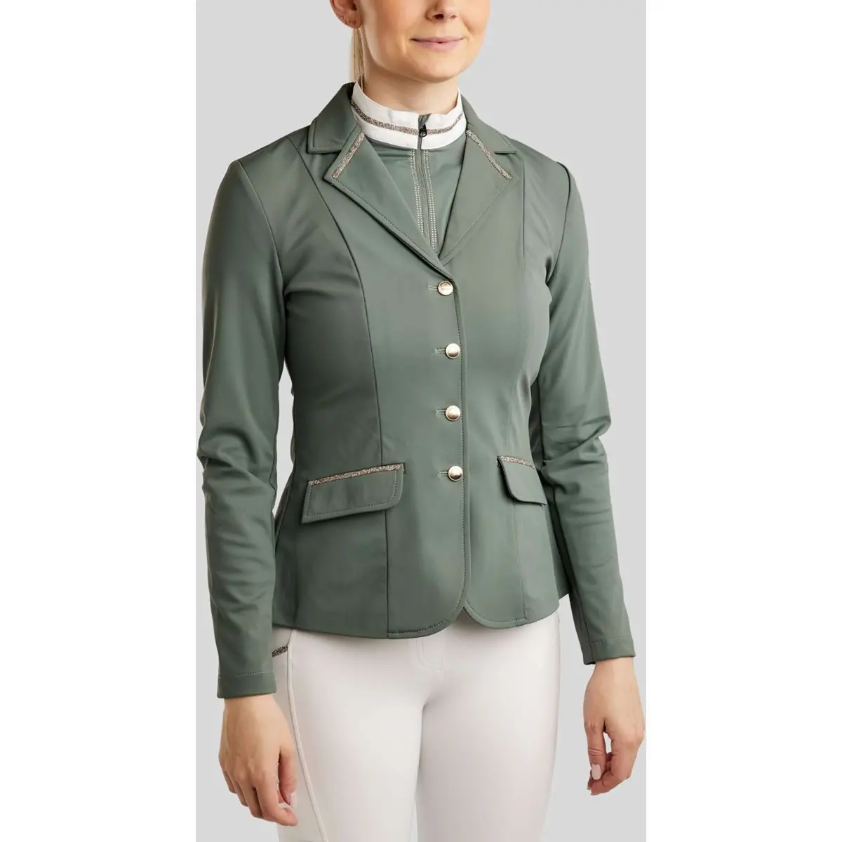 Montar Wedstrijdjasje Molila Champagne Crystals Jade 1