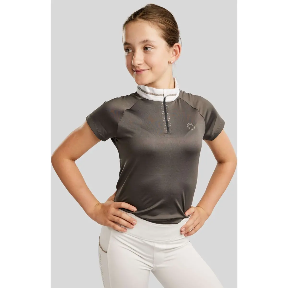 Montar Wedstrijdshirt Molila Champagne Crystals Junior Grijs 1