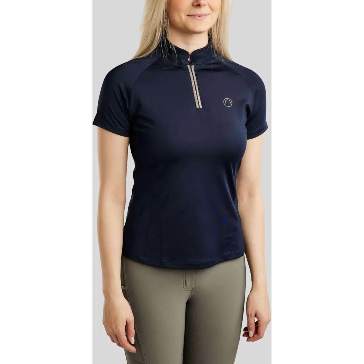 Montar Poloshirt Molila Champagne Crystals Navy 1