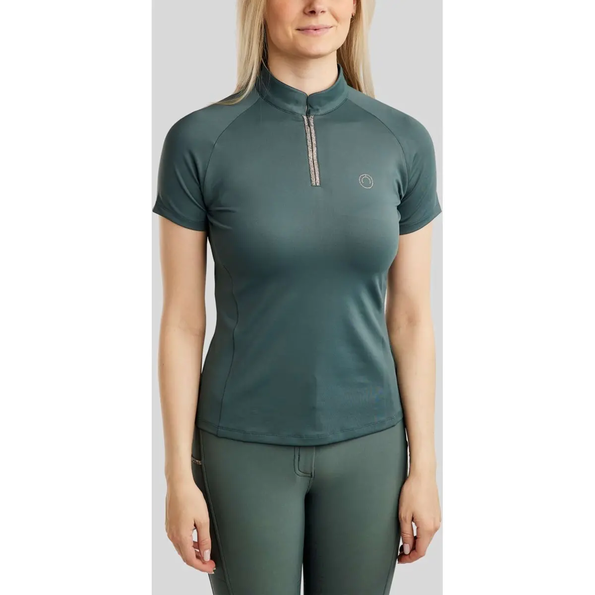 Montar Poloshirt Molila Champagne Crystals Jade 1