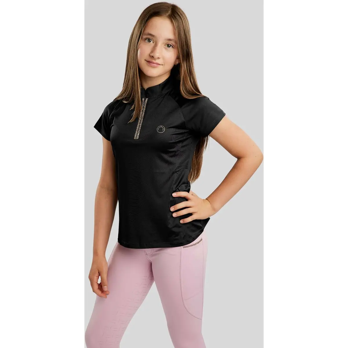 Montar T-Shirt Molila Champagne Crystals Junior Zwart 1
