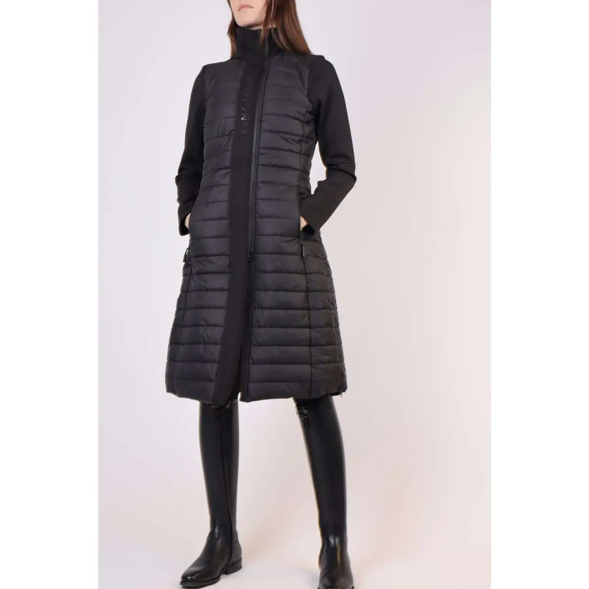 Montar Jas Emma Hybrid Lang Zwart 1