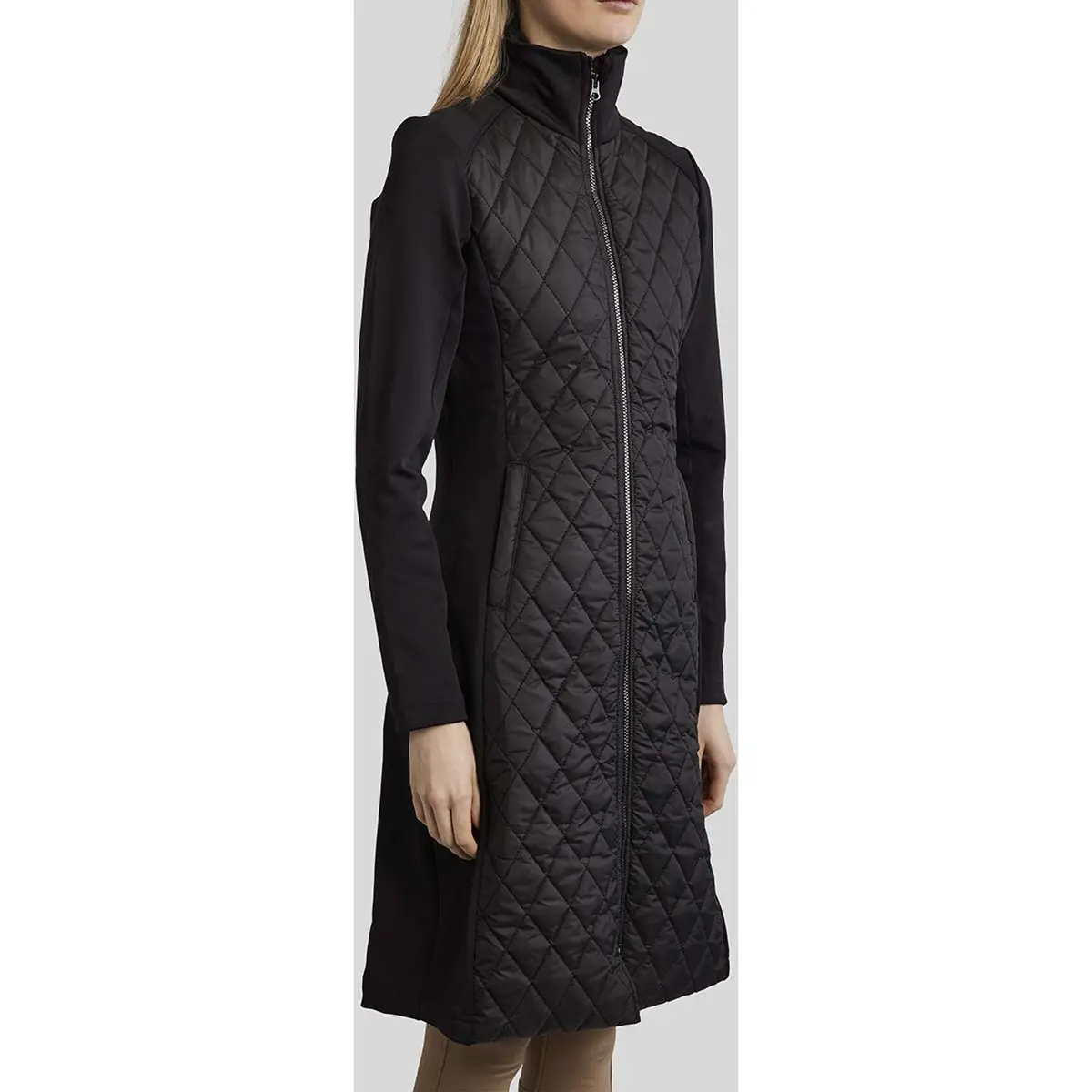 Montar Jack Moquinn Quilted Long Zwart 1